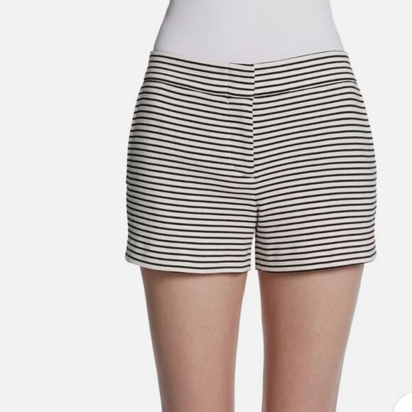 BCBG Max Azria Black White Striped Shorts - Picture 7 of 15